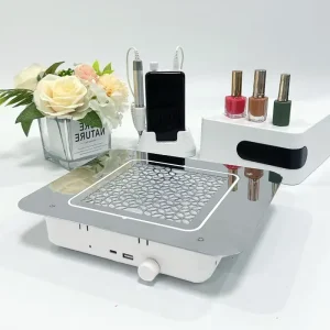 High Quality 48W Nail Dust Vacuum Cleaner Electric Brushless Motor Large Size Table UV Lamp Nail Dryer with Built in LED Light