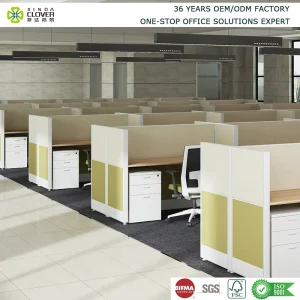 High Quality 8 Seater Office Workstation Glass Partition Modern Commercial Modular Desk Furniture (BIFMA Standard) School Use 10