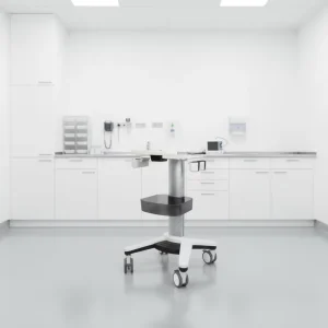 High Quality All-In-One VESA Hospital Trolley Optimal Height-Adjustable Mobile Medical Workstation for Dental Hotels Modern