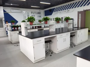 High Quality All Steel Contemporary Design Phenolic Surface Lab Bench Chemical Resistant Workbench for School Hospital