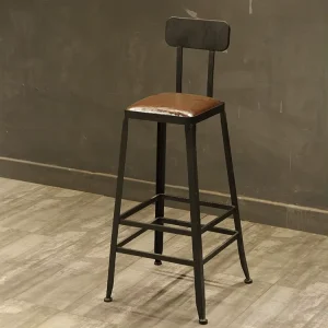 High Quality Bar Table and Chair Set High Foot Iron Art Clear Bar Milk Tea Shops Long Bar Against the Wall