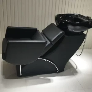 High Quality Beauty Salon Barber Shampoo Backwash Unit Sink Station Ceramic Tilting Sink with Adjustable Seat Hair Washing Bed