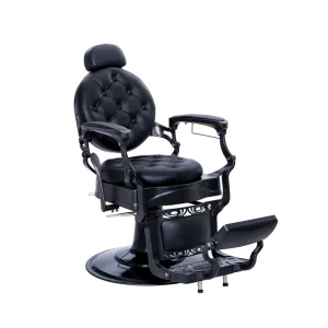 High Quality Black Rotating Leather Barber Chair with Headrest