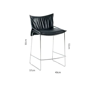 High Quality Commercial Furniture Metal Frame Bar Stool Modern Simple Restaurant Bar Chair with Padded Upholstered Back