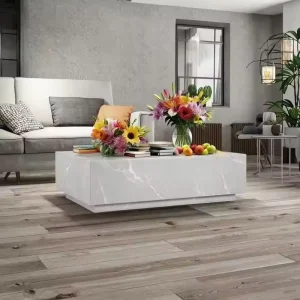 High Quality Contemporary Design 3D Sticker MDF Coffee Table Vintage Side Table for Living Room Home Furniture