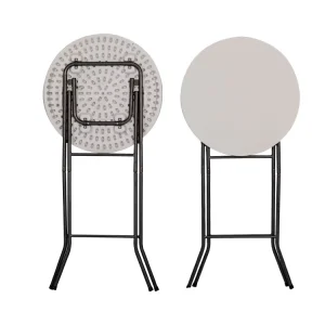 High Quality Custom Foldable Lightweight Plastic Home Bar Commercial Table Round High Bar Outdoor Use Hotel