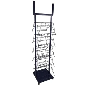 High Quality Custom Size Rotatable Metal Wire Marble Ceramic Tile Holder Showroom Stone Display Racks Stand