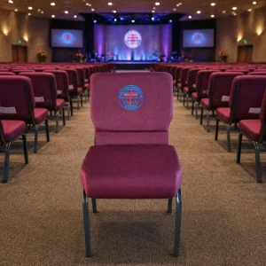 High Quality Customized Chaise Church D’Occasion Texas Pulpit Auditorium Metal Church Chairs