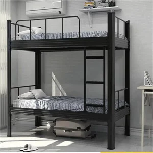 High Quality Double Deck Bed Metal Bunk Student Bunk Beds Storage and Stairs Metal Bunk Bed