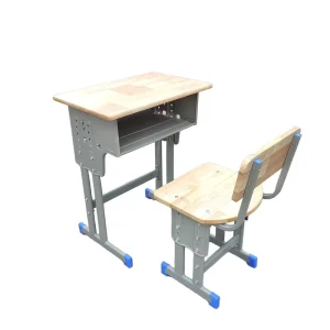 High Quality Durable Eco Friendly Modern Adjustable Comfortable Solid Wood Desk and Chair Set for Primary Secondary School
