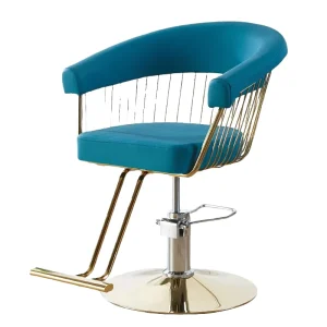 High Quality Durable Reclining Height Adjustable Stainless Steel Barber Chair 360 Degree Rotation for Commercial Warehouse Use