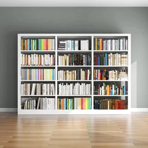 High Quality Durable Steel Bookcase Multifunctional Storage Rack for Books Decor & Office Stationery Supplies