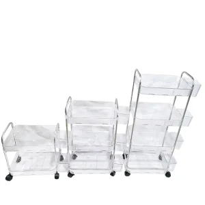 High Quality Easy Assembly Clear Three Tiers Hotel Lucite Serving Trolley Cart Acrylic Hotel Liquor Trolley