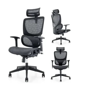 High Quality Ergonomic Mesh Office Chair with Swivel Adjustable Armrest and Electric Control Modern Design Fabric Material