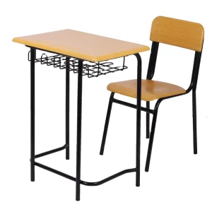 High Quality Ergonomic Student Desks and Chairs Wooden Metal School Furniture Set