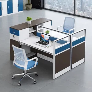 High Quality Executive Table Face to Face Staff Workstation Computer Desks Employee Workbench with Chest Drawer
