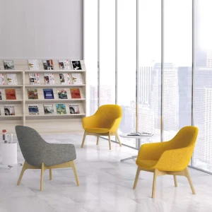 High Quality Fabric Wooden Leg Modern Office Waiting Room Visitor Living Room Chairs