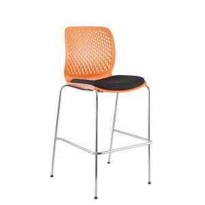 High Quality Factory Direct Sale Durable Colorful Stackable Bar High Chairs with Backrest Customizable Table and Chairs
