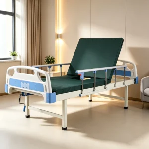 High Quality Family Manual Multi Function Half Bending Nursing Hospital Bed With Bedpan for Patient Easy to Operate