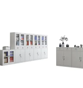 High Quality Filing Cabinet Steel Storage Cupboard Glass Display Steel Cabinet Lockable Filing Cabinet for Office