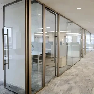 High Quality Glass Partition Wall Commercial Space Partition Cubicles Acoustic Office Partition Panel Custom Size