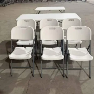 High Quality HDPE Plastic Folding Chair Indoor Outdoor Portable Stackable Event Party Wedding Banquet Dining Chair
