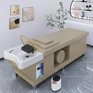 High Quality Hairdressing Head Spa Shampoo Bed Hair Washing Massage Chair Pedicure Shampoo Bed Electric Spa Shampoo Bed