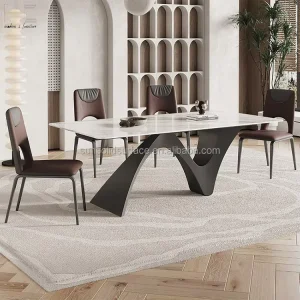 High Quality Home Hotel Furniture Marble Top Round Wedding Hotel Restaurant Table Round Rotating Dining Tables