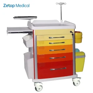 High Quality Hospital Medicine Drug Emergency Trolley Medical Cart