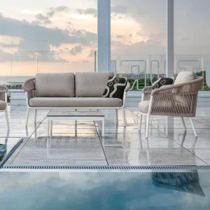 High Quality Hotel Outdoor Aluminum Metal Sofa Sets Waterproof Sofa Sets