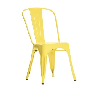 High Quality Industrial Metal Steel Stackable Dining Chairs for Restaurant Living Room Apartment Modern European Design