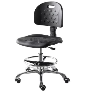 High Quality Iron Height Adjustable ESD Lab Chair with PU Seat Swivel and Lifting Function for School Hospital and Outdoor Use