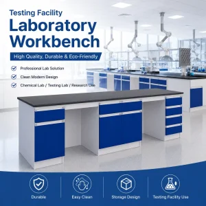 High Quality Laboratory Bench Table Industrial Lab Benches Durable Lab Island Work Test Bench for Testing Facility