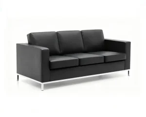 High Quality Leather Solid Wood Frame Durable Comfortable Minimalist Office Sofa for Home Office Living Room Hotel