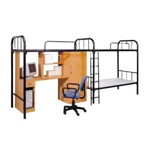 High Quality Metal Double Bunk Beds with Wardrobe School Dormitory Bed Metal Bunk Beds
