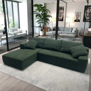 High Quality Minimalist L Shape Three Seat Sofa Set Recliner Modular Apartment Villa Sponge Filled Durable Furniture for Hotel