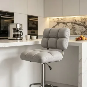 High Quality Modern Bar Stools Comfortable Counters with High Rotation and Backseats Are Convenient for Use in Homes or Hotels