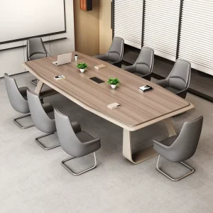 High Quality Modern Design 4m 5m 10 Person Wooden Meeting Desk Office Boardroom Conference Table for Office Meetings