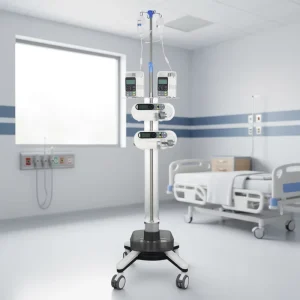 High Quality Modern Design Aluminum Alloy Multi-Functional Adjustable Infusion IV Trolley Injection Cart for Hospital Hotel Use