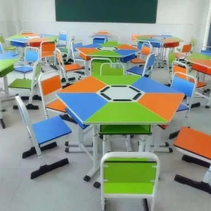 High Quality Modern Design Primary School Furniture Classroom School Desk Table Chair Set
