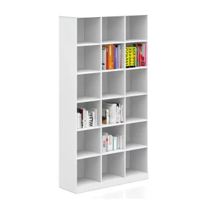 High Quality Modern Design School Furniture Library Home Office Durable Knocked down 6 Layer MDF Bookshelf