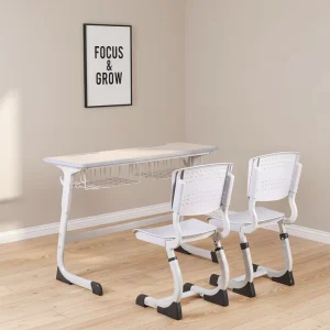 High Quality Modern Durable Double Seat School Student Desk and Chair Set for Classroom Home Office College Use
