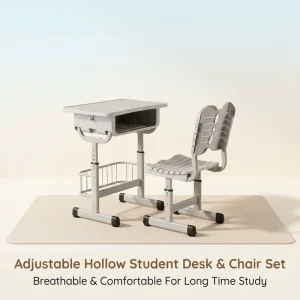 High Quality Modern Eco-Friendly Durable Students Desk and Chairs Set with ABS Plastic Ergonomic Student Desk and Chair Set