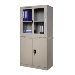 High Quality Modern Glass Door Office Metal Filing Cabinet