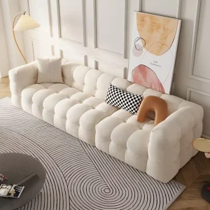 High Quality Modern Luxury Soft Fabric Cream Style Sofa Set Furniture Designs White Designer Couches Living Room Sofas for Home