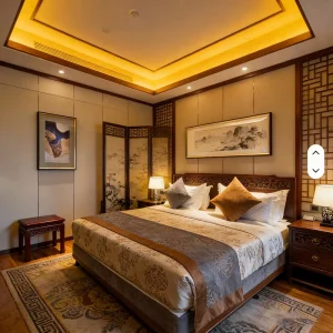 High Quality Modern Luxury Wood Hotel Bedroom Furniture Set Eco friendly Customizable Size