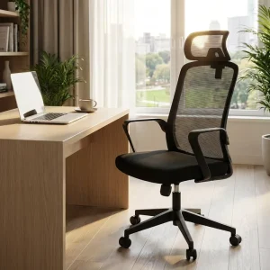 High Quality Modern Office Furniture Adjustable Ergonomic Mesh Executive Office Chair for Home Office & School Use PP Base