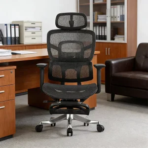High Quality Modern Office Furniture Adjustable Ergonomic Mesh Executive Office Chair for Home Office and School Use Chrome Base