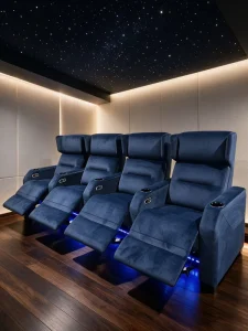 High Quality Modern Reclining Sofa Armchair Premium Comfortable Theatre Furniture for Mall or Living Room Villa Basement Seating
