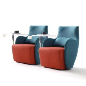 High Quality Modern Rocking Chaise Longue Sofa Office Chair Linen Velvet Fabric Iron Base for Rest Room Relaxation Office
